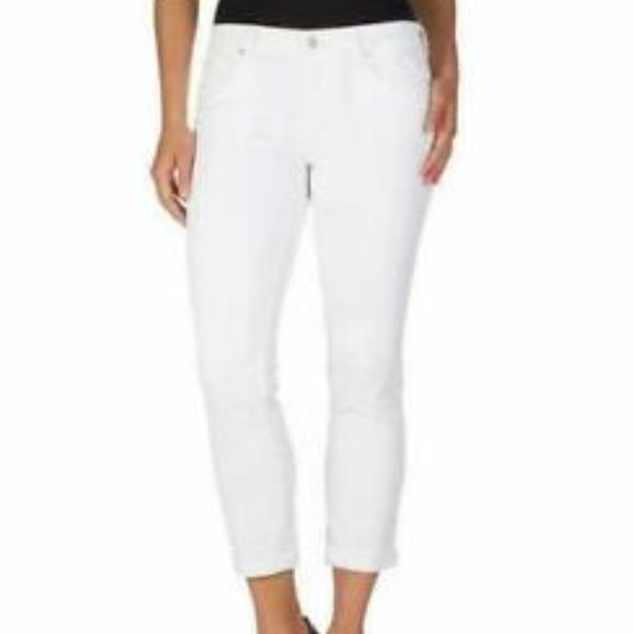Jessica Simpson Pants - Jessica Simpson Relaxed Skinny Crop Jeans — White